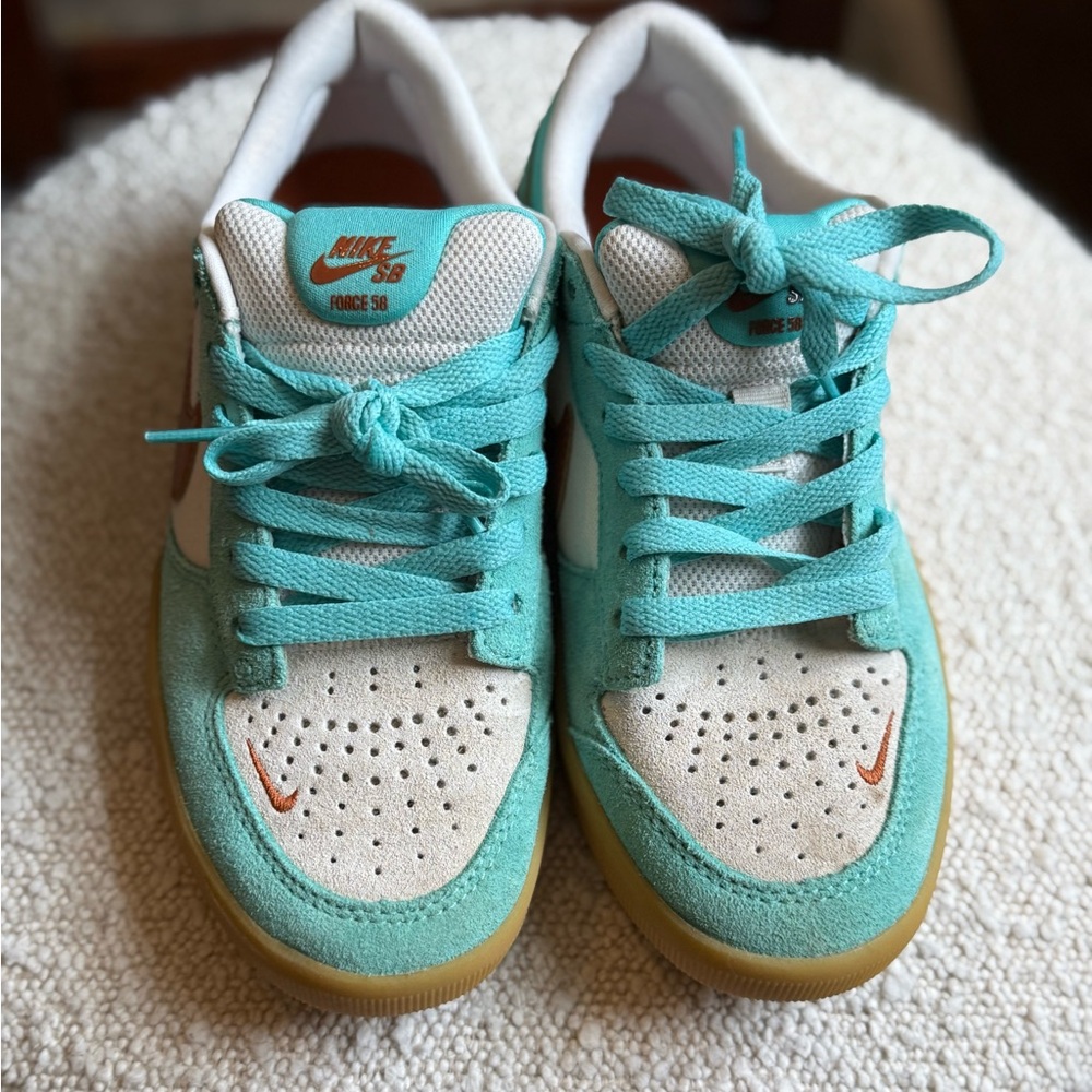 Nike SB Force Turquoise and White Sneakers